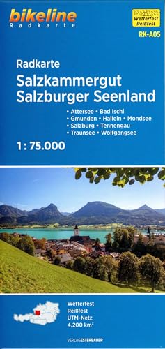 Radkarte Salzkammergut - Salzburger Seenland (RK-A05): Attersee – Bad Ischl – Gmunden – Hallein – Mondsee – Salzburg – Tennengau – Traunsee – ... GPS-tauglich mit UTM-Netz (Bikeline Radkarte) von Esterbauer GmbH