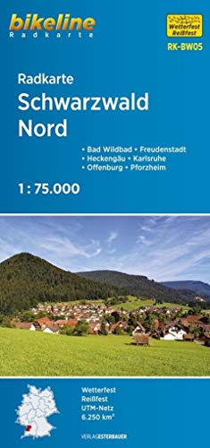 Radkarte Schwarzwald Nord (RK-BW05): Bad Wildbad – Freudenstadt – Heckengäu – Karlsruhe – Offenburg – Pforzheim (Bikeline Radkarte)