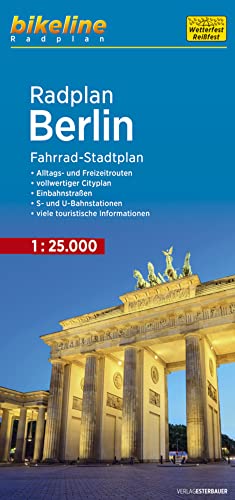 Radplan Berlin: Fahrrad-Stadtplan 1:25.000 (Bikeline Radkarte) von Esterbauer GmbH