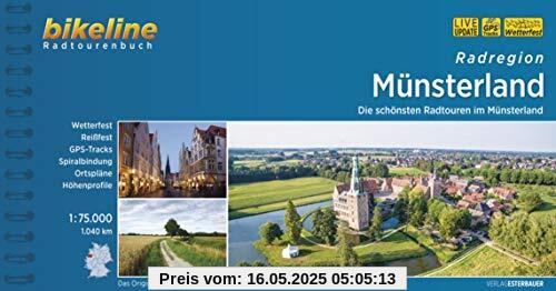 Radregion Münsterland: Die schönsten Radtouren im Münsterland 1.040 km, 1:75.000, wetterfest/reißfest, GPS-Tracks Download, LiveUpdate (Bikeline Radtourenbücher)