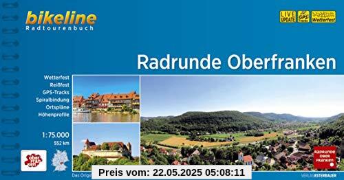 Radrunde Oberfranken: 1:75.000, 552 km (Bikeline Radtourenbücher)
