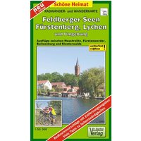 Radwander- und Wanderkarte Feldberger Seen, Fürstenberg, Lychen und Umgebung
