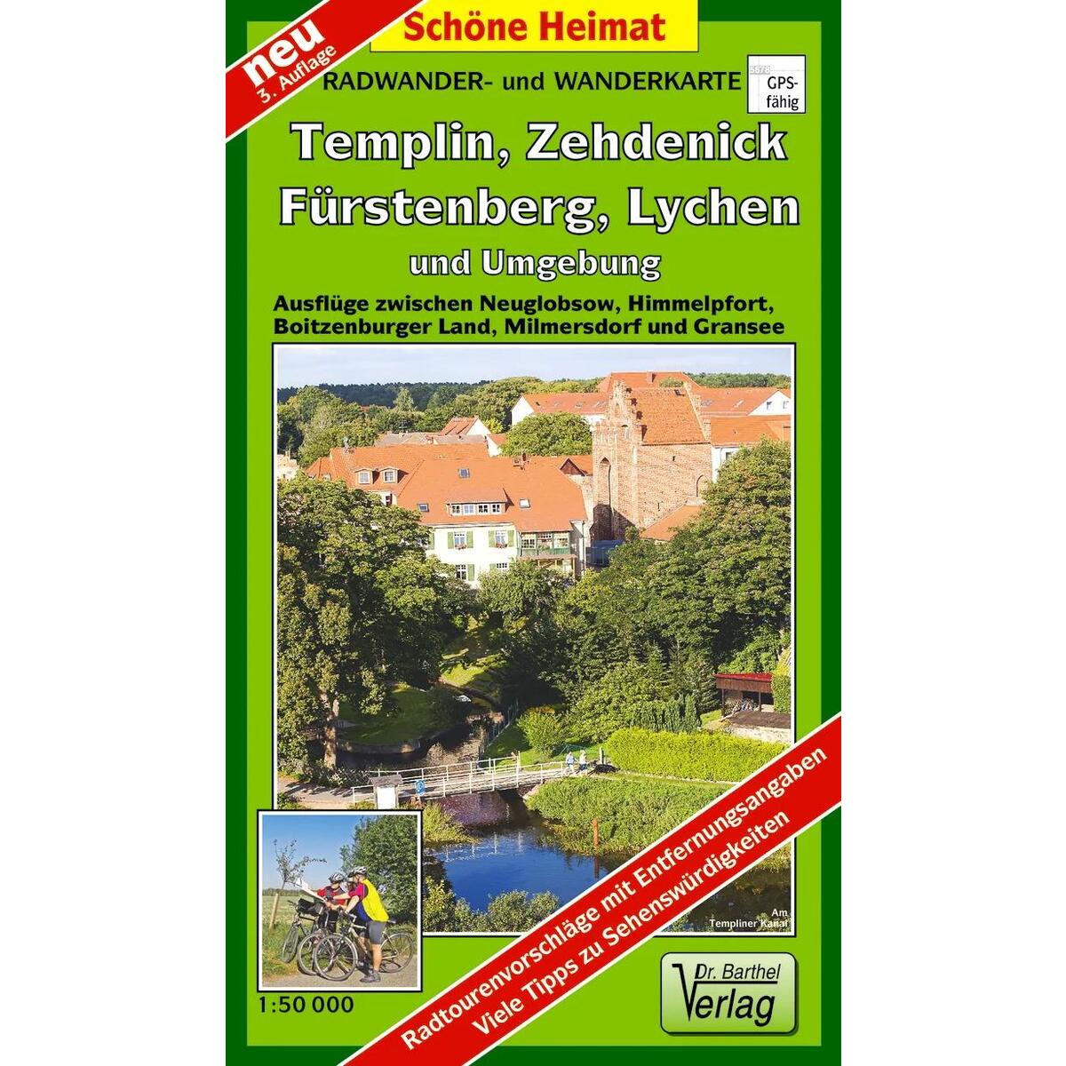 Radwander- und Wanderkarte Fürstenberg, Lychen, Templin, Zehdenick und Umgebung1... Radwander- und Wanderkarte Fürstenberg, Lychen, Templin, Zehdenick und Umgebung1... von Barthel Dr.