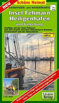 Radwander- und Wanderkarte Insel Fehmarn, Heiligenhafen und Umgebung von Barthel