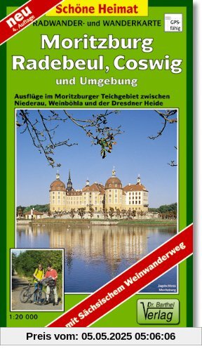 Radwander- und Wanderkarte Moritzburg, Radebeul, Coswig und Umgebung: Ausflüge im Moritzburger Teichgebiet zwischen Niederau, Weinböhla und der ... Weinwanderweg und mit Sächsischer Weinstraße. Radwander- und Wanderkarte Moritzburg, Radebeul, Coswig und Umgebung: Ausflüge im Moritzburger Teichgebiet zwischen Niederau, Weinböhla und der ... Weinwanderweg und mit Sächsischer Weinstraße.