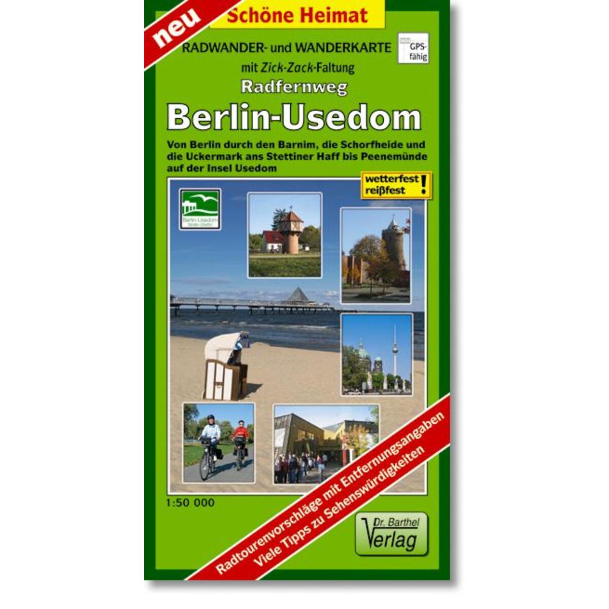 Radwander- und Wanderkarte Radweg Berlin-Usedom 1:50000 Radwander- und Wanderkarte Radweg Berlin-Usedom 1:50000 von Barthel Dr.
