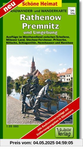 Radwander- und Wanderkarte Rathenow, Premnitz und Umgebung: Ausflüge im Westhavelland zwischen Schollene, Milower Land, Stechow-Ferchesar, Pritzerbe, ... Nennhausen und Havelsee. 1:35000 Radwander- und Wanderkarte Rathenow, Premnitz und Umgebung: Ausflüge im Westhavelland zwischen Schollene, Milower Land, Stechow-Ferchesar, Pritzerbe, ... Nennhausen und Havelsee. 1:35000