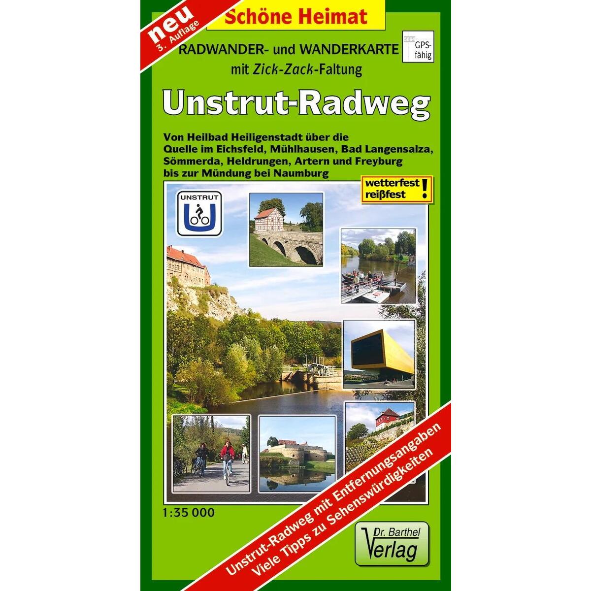 Radwander- und Wanderkarte Unstrut-Radweg 1:35 000, Laufzeit bis 2027 Radwander- und Wanderkarte Unstrut-Radweg 1:35 000, Laufzeit bis 2027 von Barthel Dr.