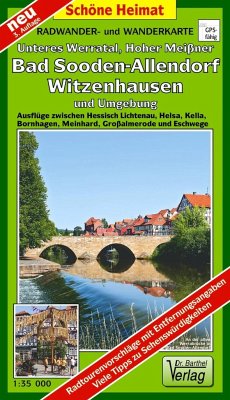 Radwander- und Wanderkarte Unteres Werratal, Hoher Meißner, Bad Sooden-Allendorf, Witzenhausen und Umgebung von Barthel