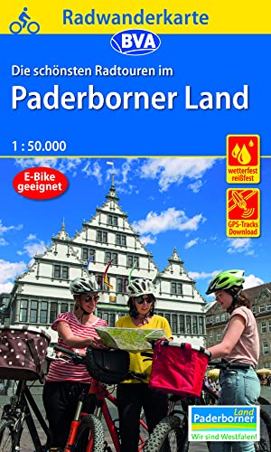 Radwanderkarte BVA Die schönsten Radtouren im Paderborner Land 1:50.000, reiß- und wetterfest, GPS-Tracks Download (Radwanderkarte 1:50.000) von BVA BikeMedia