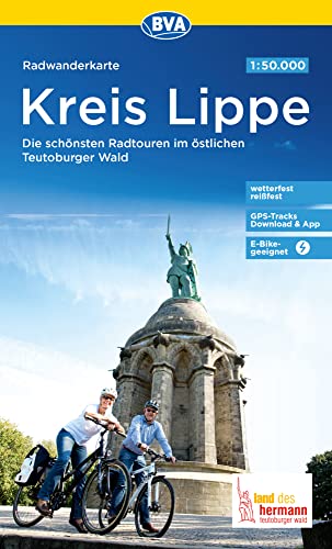 Radwanderkarte BVA Kreis Lippe Die schönsten Radtouren im östlichen Teutoburger Wald 1:50.000, reiß- und wetterfest, GPS-Tracks Download & App, E-Bike-geeignet (Radwanderkarte 1:50.000)