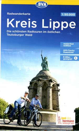 Radwanderkarte BVA Kreis Lippe Die schönsten Radtouren im östlichen Teutoburger Wald 1:50.000, reiß- und wetterfest, GPS-Tracks Download & App, E-Bike-geeignet (Radwanderkarte 1:50.000)