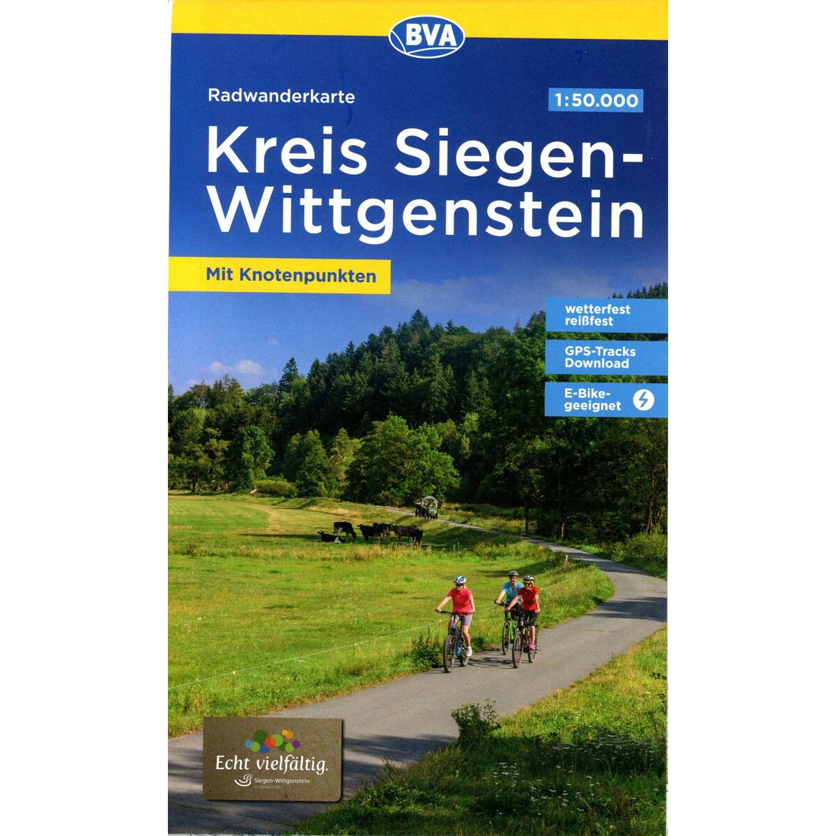 Radwanderkarte BVA Kreis Siegen-Wittgenstein mit Knotenpunkten 1:50.000, reiß- u... Radwanderkarte BVA Kreis Siegen-Wittgenstein mit Knotenpunkten 1:50.000, reiß- u... von BVA Bielefelder Verlag