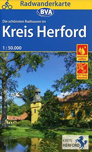 Radwanderkarte BVA Radwandern im Kreis Herford 1:50.000, reiß- und wetterfest, GPS-Tracks Download (Radwanderkarte 1:50.000)