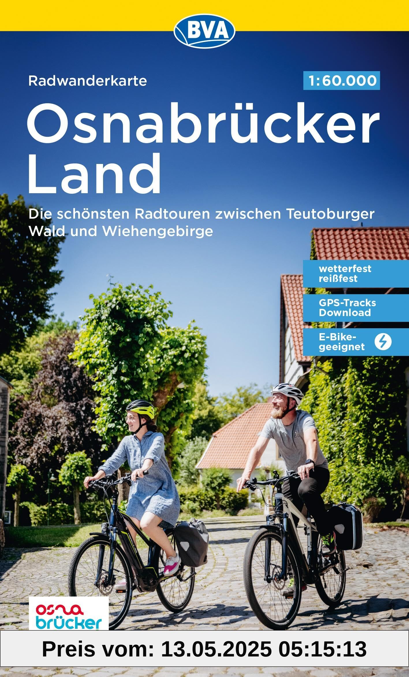Radwanderkarte BVA Radwandern im Osnabrücker Land 1:60.000, reiß- und wetterfest, GPS-Tracks Download: Die schönsten Radtouren zwischen Teutoburger Wald und Wiehengebirge (Radwanderkarte 1:60.000)