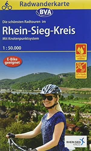 Radwanderkarte BVA Radwandern im Rhein-Sieg-Kreis 1:50.000, reiß- und wetterfest, GPS-Tracks Download: Mit Knotenpunktsystem (Radwanderkarte 1:50.000)