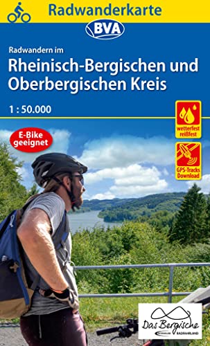Radwanderkarte BVA Radwandern im Rheinisch-Bergischen und Oberbergischen Kreis 1:50.000, reiß- und wetterfest, GPS-Tracks Download (Radwanderkarte 1:50.000) von BVA BikeMedia