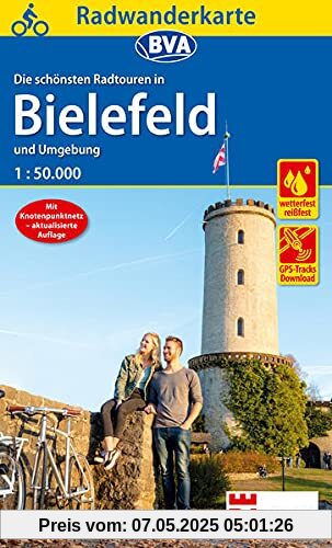 Radwanderkarte BVA Radwandern in Bielefeld und Umgebung 1:50.000, reiß- und wetterfest, GPS-Tracks Download (Radwanderkarte 1:50.000)