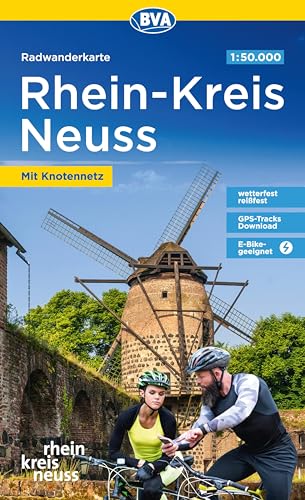 Radwanderkarte BVA Rhein-Kreis Neuss 1:50.000, reiß- und wetterfest, GPS-Tracks Download, mit Knotennetz (Radwanderkarte 1:50.000) von BVA BikeMedia