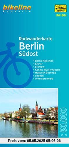 Radwanderkarte Berlin Südost RW-B04: Berlin-Köpenick – Erkner – Königs Wusterhausen – Märkisch Buchholz – Lübben – Storkow – Unterspreewald, 1:60.000, ... mit UTM-Netz (bikeline Radwanderkarte)