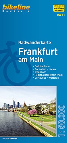Radwanderkarte Frankfurt am Main: Bad Nauheim – Darmstadt – Hanau – Offenbach – Regionalpark Rhein-Main – Vortaunus – Wetterau, 1:60.000, ... mit UTM-Netz (bikeline Radwanderkarte) von Esterbauer GmbH