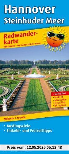 Radwanderkarte Hannover - Steinhuder Meer: Mit Ausflugszielen, Einkehr- & Freizeittipps, reissfest, wetterfest, abwischbar, GPS-genau. 1:100000