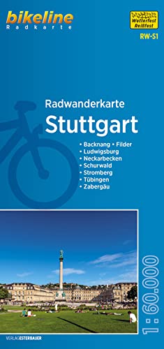 Radwanderkarte Stuttgart RW-S1: Backnang – Filder – Ludwigsburg – Neckarbecken – Schurwald – Stromberg – Tübingen – Zabergäu (bikeline Radwanderkarte) von Esterbauer GmbH