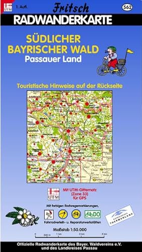 Radwanderkarte Südlicher Bayerischer Wald - Passauer Land: Mit UTM-Gitternetz