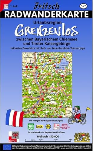 Radwanderkarte Urlaubsregion Grenzenlos zwischen Bayerischem Chiemsee und Tiroler Kaisergebirge: Mit farbigen Radwegemarkierungen, Fahrradverleih- und ... 32 u. 33) für GPS (Fritsch Radkarte 1:50000)