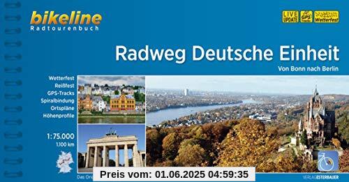 Radweg Deutsche Einheit: Von Bonn nach Berlin, 1:75.000, 1.100 km (Bikeline Radtourenbücher)