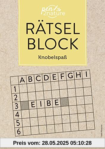 Rätselblock Knobelspaß: pen2nature: 100 % Recyclingpapier - klimaneutrale Produktion - unterstützt Aufforstungsprojekte
