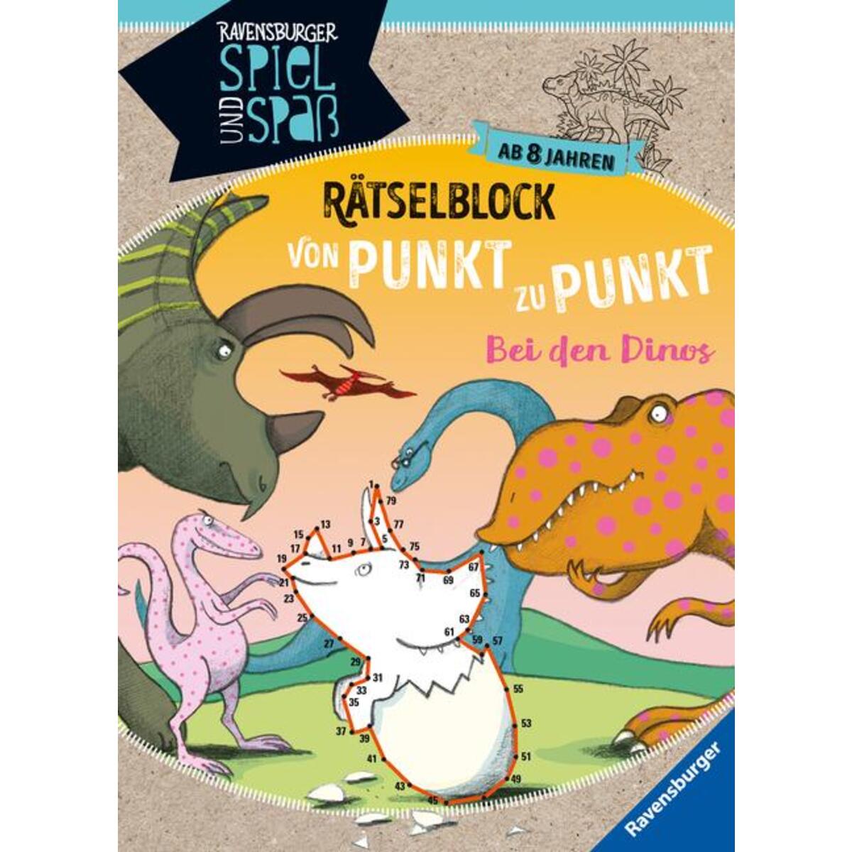 Rätselblock von Punkt zu Punkt: Bei den Dinos von Ravensburger Verlag