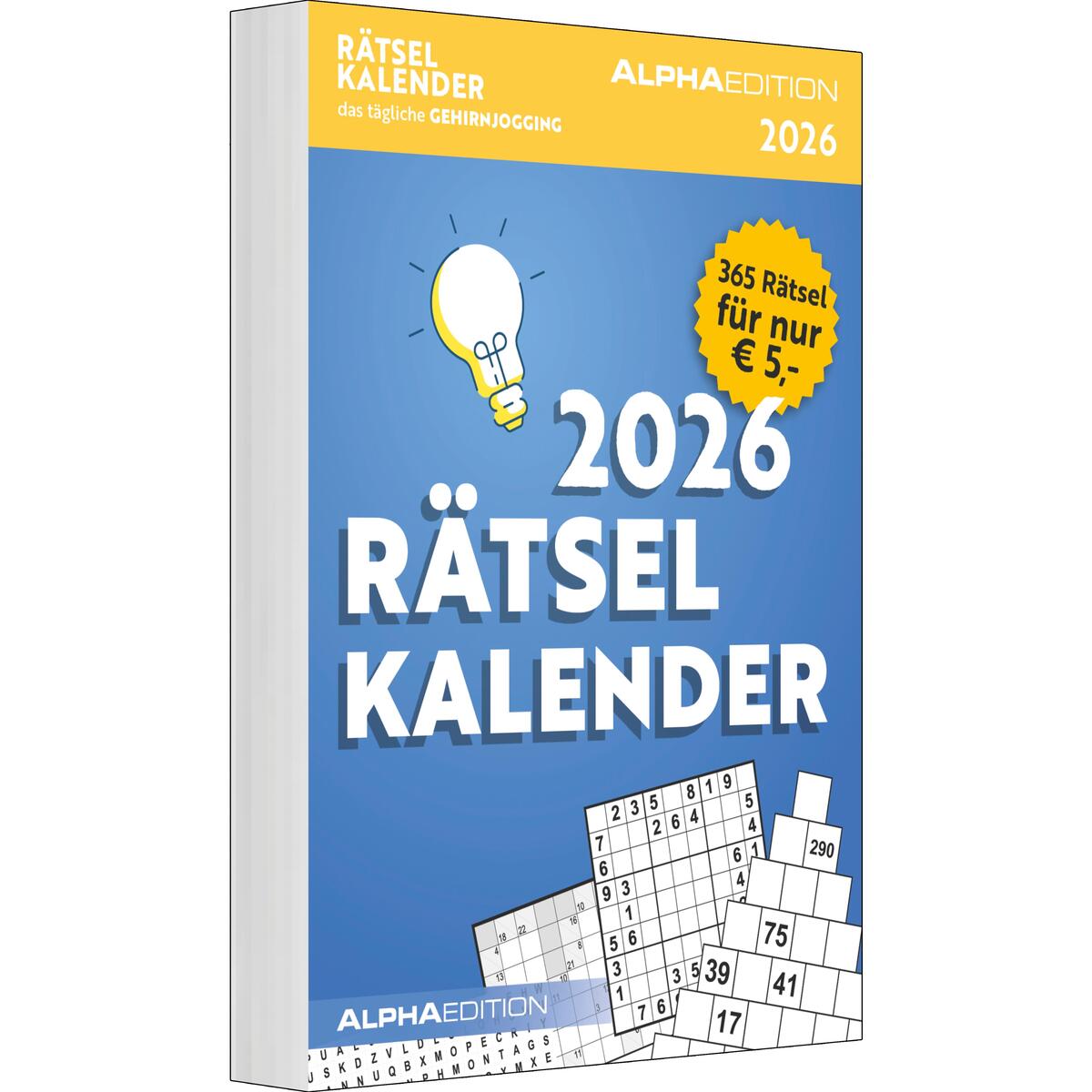 Rätselkalender 2026 Tagesabreißkalender - 11,8x15,9 - Rätselkalender - Knobelkal... Rätselkalender 2026 Tagesabreißkalender - 11,8x15,9 - Rätselkalender - Knobelkal... von ALPHA EDITION GmbH
