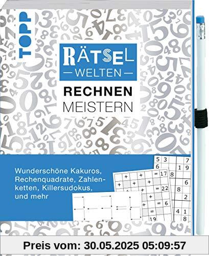 Rätselwelten – Rätseln, Rechnen & Meistern: Wunderschöne Rechenquadrate, Zahlenketten, Killersudokus, Kakuros und mehr: Inkl. farbig passendem Stift ... zum Befestigen und direkt Losrätseln Rätselwelten – Rätseln, Rechnen & Meistern: Wunderschöne Rechenquadrate, Zahlenketten, Killersudokus, Kakuros und mehr: Inkl. farbig passendem Stift ... zum Befestigen und direkt Losrätseln