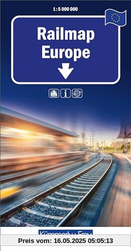 Railmap Europe 1:5Mio. (Kümmerly+Frey Thematische Karten)