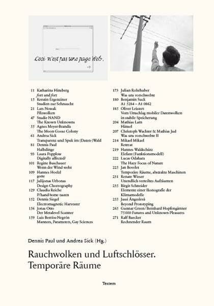 Rauchwolken und Luftschlösser: Temporäre Räume Rauchwolken und Luftschlösser: Temporäre Räume