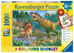 Ravensburger 13695 - Welt der Dinosaurier, Kinderpuzzle, XXL, 100 Teile, Ausmalen von Ravensburger Verlag