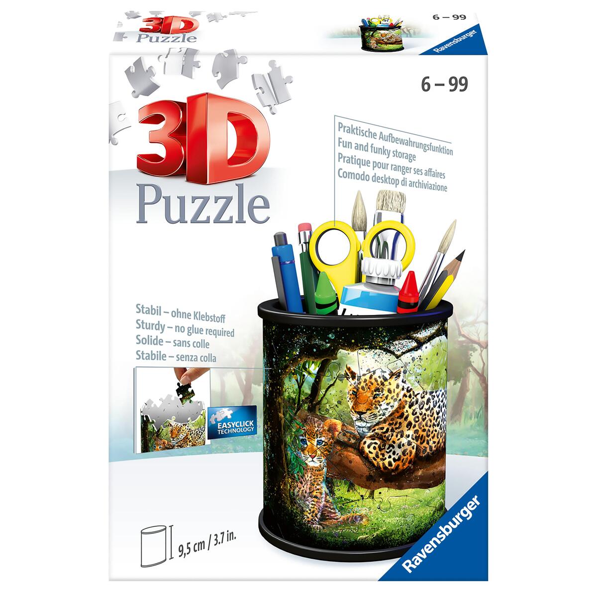 Ravensburger 3D Puzzle 11263 - Utensilo Raubkatzen - 54 Teile - Stiftehalter für... von Ravensburger Spieleverlag