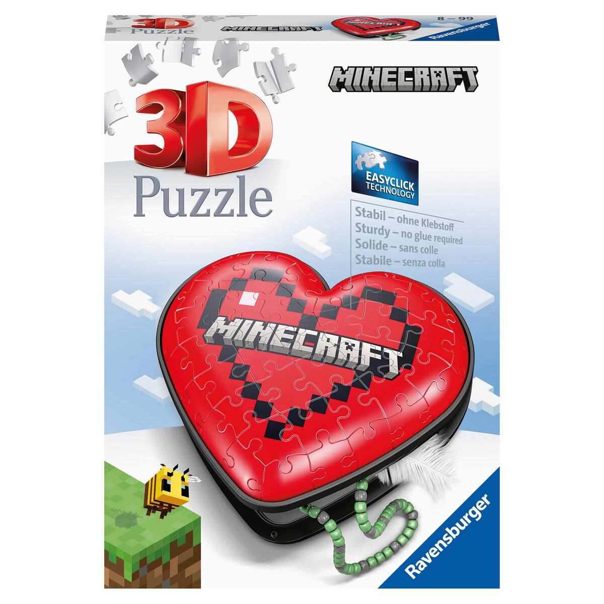 Ravensburger 3D Puzzle 11285 - Herzschatulle Minecraft - 54 Teile - Aufbewahrung... von Ravensburger Spieleverlag