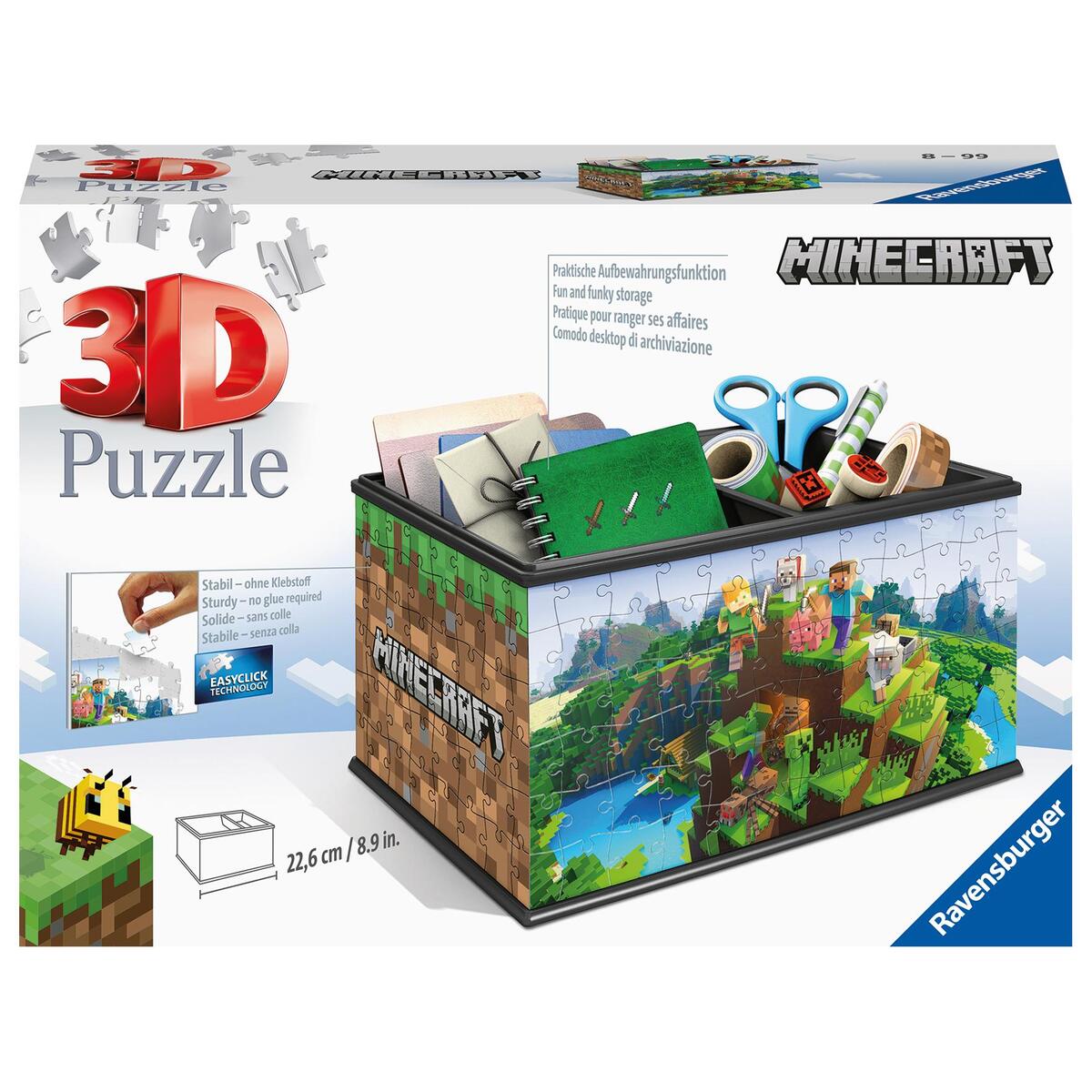 Ravensburger 3D Puzzle 11286 - Aufbewahrungsbox Minecraft - 216 Teile - Praktisc... von Ravensburger Spieleverlag