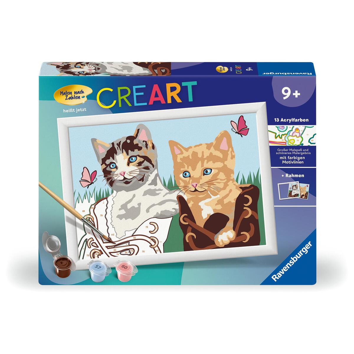 CreArt, Malen nach Zahlen Kinder - Kätzchen in Stiefeln CreArt, Malen nach Zahlen Kinder - Kätzchen in Stiefeln von Ravensburger Spieleverlag
