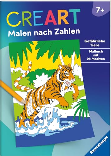 Ravensburger CreArt Malen nach Zahlen ab 7: Gefährliche Tiere, Malbuch, 24 Motive Ravensburger CreArt Malen nach Zahlen ab 7: Gefährliche Tiere, Malbuch, 24 Motive von Ravensburger