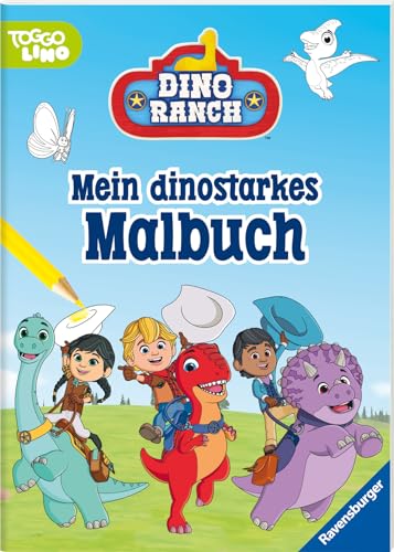 Ravensburger Dino Ranch Malbuch 24 Ausmalbilder für Kinder ab 4