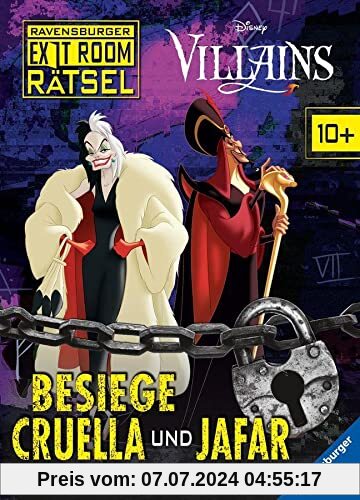 Ravensburger Exit Room Rätsel: Disney Villains - Besiege Cruella und Jafar: 2 spannende Missionen
