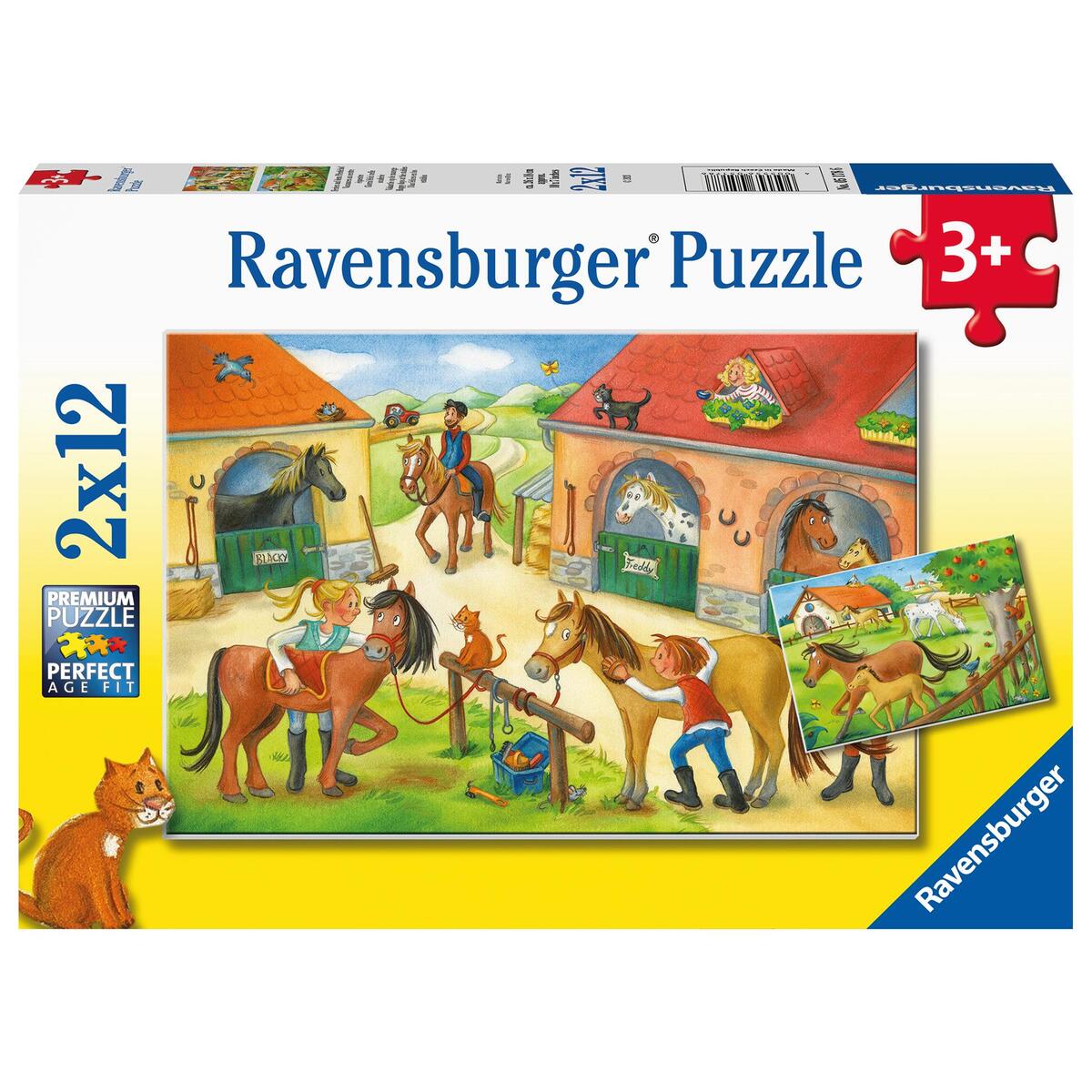 Ravensburger Kinderpuzzle 05178 - Ferien auf dem Pferdehof - 2x12 Teile Puzzle f... von Ravensburger Spieleverlag