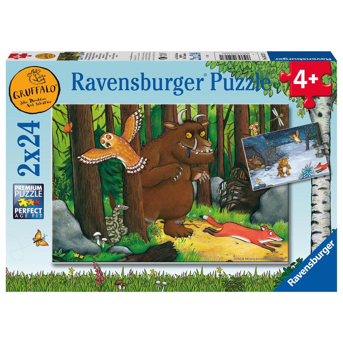 Ravensburger Kinderpuzzle 05227 - Der Waldspaziergang - 2x24 Teile Grüffelo Puzz... von Ravensburger Spieleverlag