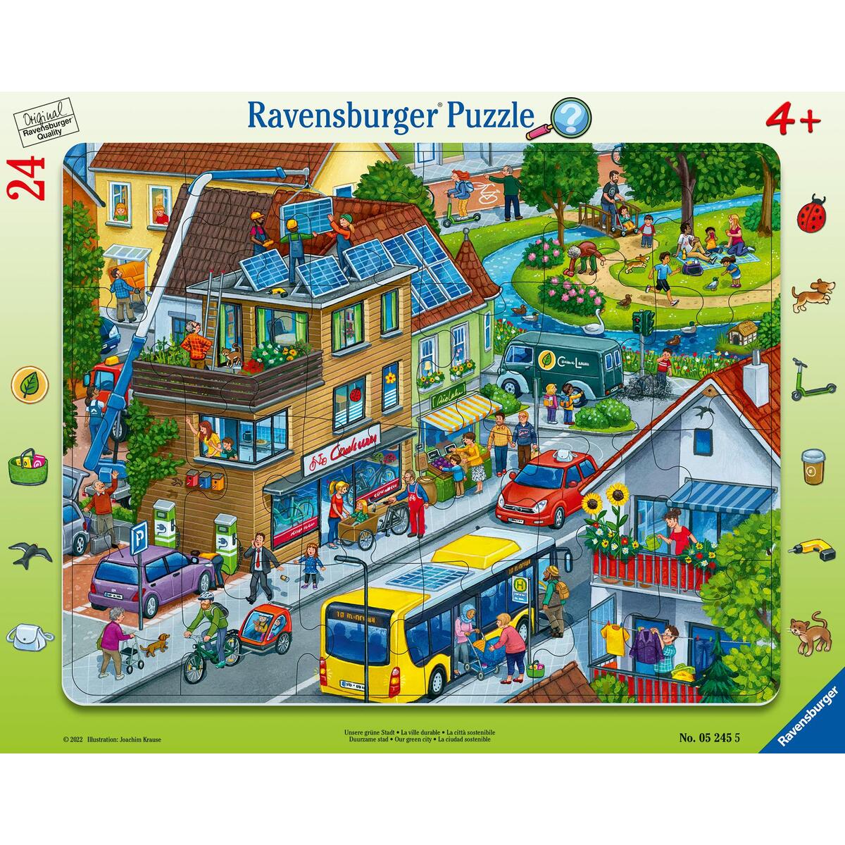 Ravensburger Kinderpuzzle - Unsere grüne Stadt - 24 Teile Rahmenpuzzle für Kinde... von Ravensburger Spieleverlag