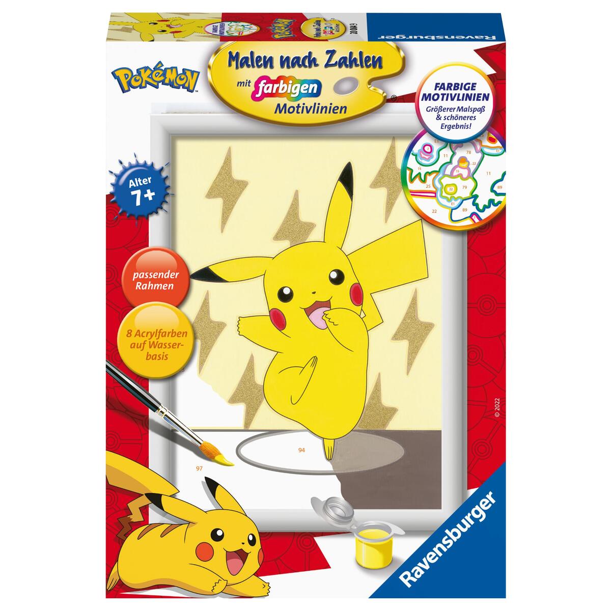 Ravensburger Malen nach Zahlen 20084 - Pikachu - Pokémon Motiv für Kinder ab 7 J... von Ravensburger Spieleverlag