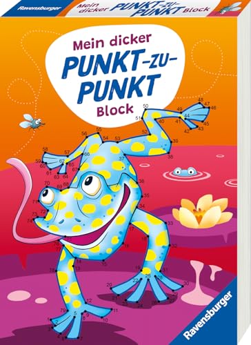 Ravensburger Mein dicker Punkt-zu-Punkt-Block - 125 lustige Motive zum Verbinden und Ausmalen, Rätselblock ab 7 Jahre von Ravensburger