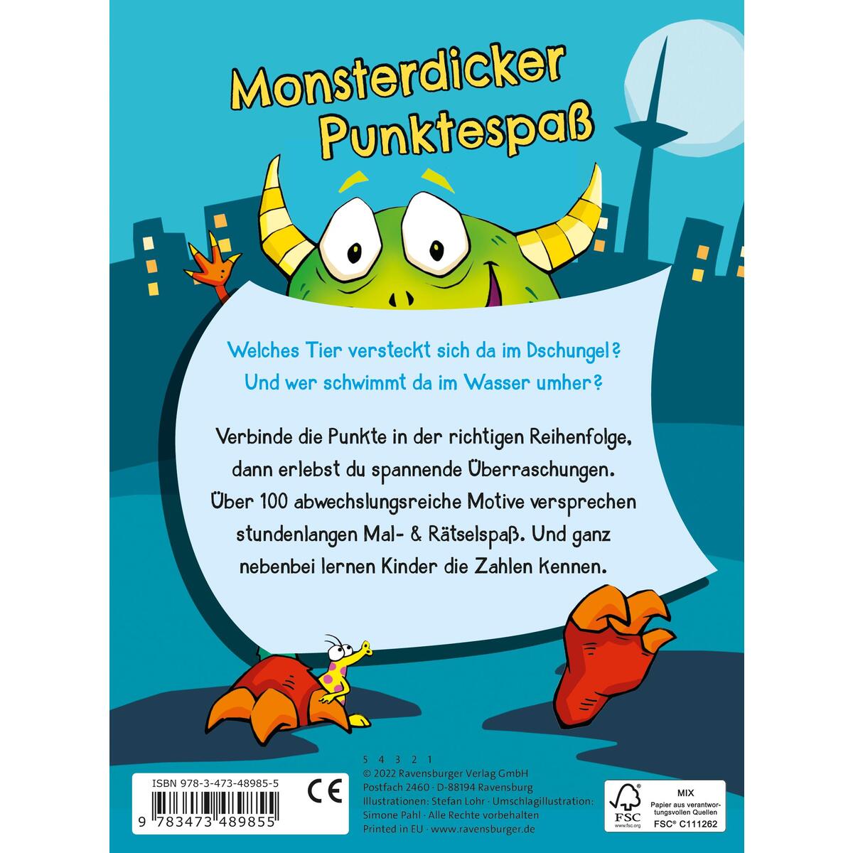 Ravensburger Mein monsterstarker Von-Punkt-zu-Punkt-Block - Für Kinder ab 5 Jahr... Ravensburger Mein monsterstarker Von-Punkt-zu-Punkt-Block - Für Kinder ab 5 Jahr... von Ravensburger Verlag